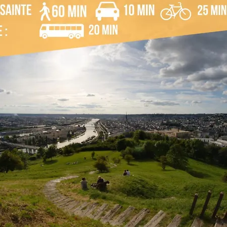 : Vue Panoramique Sur La Seine Avec Parking * Rouen
