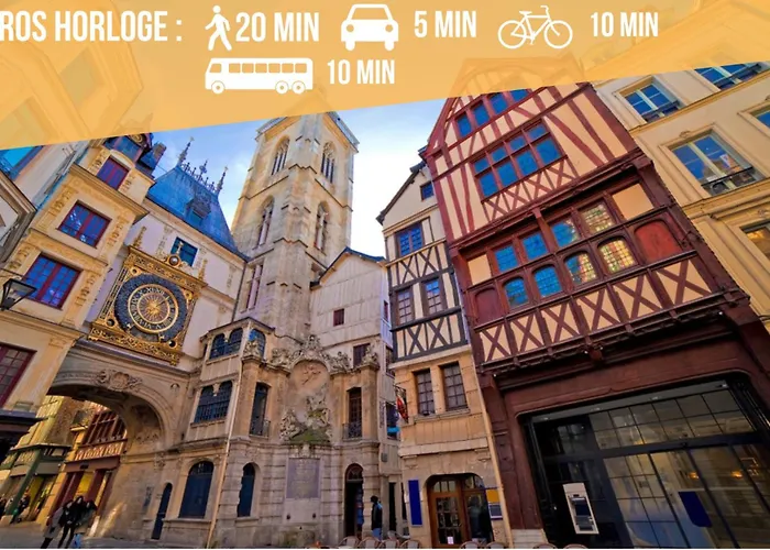 : Vue Panoramique Sur La Seine Avec Parking Apartment Rouen